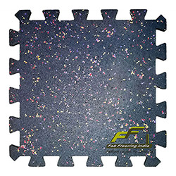 grey interlocking tile with multi color epdm